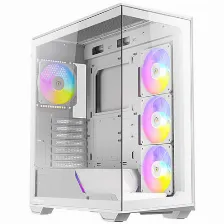Gabinete Antec C3 Argb, Midi Tower, Atx, Micro Atx, Itx, 4x Ventiladores Argb, Blanco Open Box