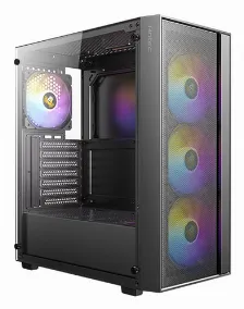Gabinete Antec Ax65 Argb Midi Tower, Atx, Micro-atx, Itx, 4x Ventiladores, Negro