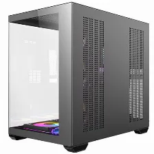 Gabinete Antec Cx Mirror, Mid Tower Atx, 7 Ventiladores Argb De 120 Mm Incluidos, Paneles De Cristal Templado, Color Negro.
