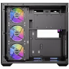 Gabinete Antec Cx Mirror, Mid Tower Atx, 7 Ventiladores Argb De 120 Mm Incluidos, Paneles De Cristal Templado, Color Negro.