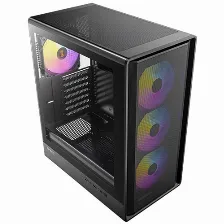 Gabinete Antec P6 Neo Argb, Mid Tower, Panel De Cristal Templado, Cuatro Ventiladores Argb 120 Mm, Usb Tipo C, Soporte Atx, Micro Atx, Itx.