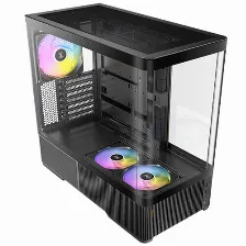 Gabinete Antec C6 Curve Argb, Media Torre, Cristal Templado Curvo, Soporte Atx Micro-atx Itx, Tres Ventiladores Argb Pwm, Usb Tipo C.