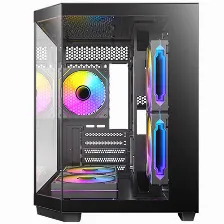 Gabinete Antec Cx M2 Argb, Mini Tower, Micro-atx Itx, Cristal Templado, Doble Camara, 5 Ventiladores Argb 120 Mm, Usb Tipo C.