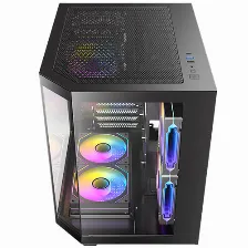 Gabinete Antec Cx M2 Argb, Mini Tower, Micro-atx Itx, Cristal Templado, Doble Camara, 5 Ventiladores Argb 120 Mm, Usb Tipo C.
