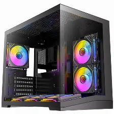 Gabinete Antec Cx M3 Argb, Mini Tower, Micro-atx Itx, Panel De Cristal Templado, Seis Ventiladores Argb Incluidos, Usb Tipo-c.