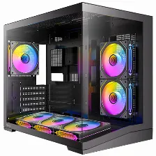 Gabinete Antec Cx M3 Argb, Mini Tower, Micro-atx Itx, Panel De Cristal Templado, Seis Ventiladores Argb Incluidos, Usb Tipo-c.
