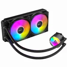 Enfriamiento Liquido Antec Omni 240 Argb, Radiador De 240 Mm, Dos Ventiladores De 120 Mm Pwm, Iluminacion Argb 3 Pines, Negro.