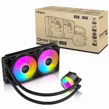Enfriamiento Liquido Antec Omni 240 Argb, Radiador De 240 Mm, Dos Ventiladores De 120 Mm Pwm, Iluminacion Argb 3 Pines, Negro.