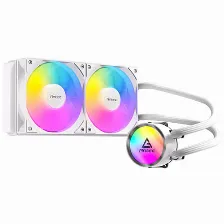 Enfriamiento Liquido Antec Omni 240 Argb White, Radiador 240 Mm, Dos Ventiladores 120 Mm Pwm, Bomba 2500 Rpm, Color Blanco.
