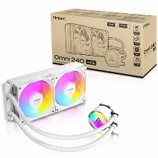 Enfriamiento Liquido Antec Omni 240 Argb White, Radiador 240 Mm, Dos Ventiladores 120 Mm Pwm, Bomba 2500 Rpm, Color Blanco.