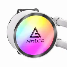 Enfriamiento Liquido Antec Omni 240 Argb White, Radiador 240 Mm, Dos Ventiladores 120 Mm Pwm, Bomba 2500 Rpm, Color Blanco.
