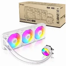 Enfriamiento Liquido Antec Omni 360 Argb White, Radiador 360 Mm, Tres Ventiladores Pwm 120 Mm, Iluminacion Argb, Color Blanco.