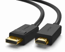 Adaptador Vídeo Ugreen 10239 Displayport A Hdmi, 1.5 M, Negro