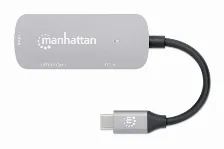 Docking Station Manhattan, Interfaz Usb-c, 1x Hdmi 2.0, 1x Usb-a, 1x Usb-c, Color Gris