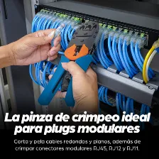 Pinza Ponchadora Intellinet Rj45/rj12/rj11 Con Pelacable, Azul