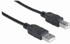 Cable Usb Manhattan Usb-a Macho - Usb-b Macho, 1 Metro, Negro