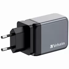 Cargador De Pared Gan Verbatim De 65 W De 3 Puertos