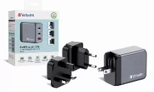 Cargador De Pared Gan Verbatim De 65 W De 3 Puertos