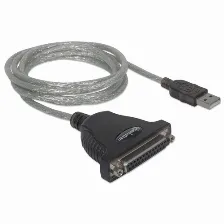 Cable Adaptador Manhattan 336581 De Usb2.0 A Paralelo Db25, 1.8 Metros Blister
