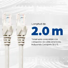 Patchord Intellinet Cable De Red, Cat6, Utp Cat6, 2 M, Blanco