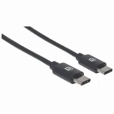 Cable Usb Manhattan Usb-c A Usb-c, 60w, 480 Mbps, 1 Metro, Negro