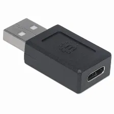 Adaptador Manhattan Usb A A Usb C, Negro