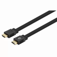 Cable Hdmi Manhattan Canal Ethernet, 1 M, Negro