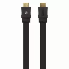 Cable Hdmi Manhattan Canal Ethernet, 1 M, Negro