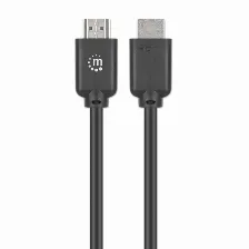 Cable Hdmi Manhattan Canal Ethernet, 3 M, 18 Gbit/s, 1080p, 1440p, 2160p, Negro