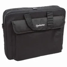 Maletin Para Laptop Manhattan London De 15.6 Pulgadas, Poliester, Color Negro, Ligero Dano