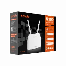 Ruteador Inalámbrico Tenda N300 4 Ant., Wi-fi 4 (802.11n), 2 Rj-45, 300 Mbit/s, Blanco