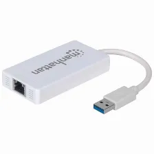 Hub Manhattan Usb 3.0 Con 3 Puertos/adaptador Gigabit Ethernet