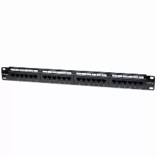 Panel De Parcheo Intellinet Cat6, 24 Puertos, 1u, Montable En Rack, Negro