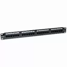 Panel De Parcheo Intellinet Cat6, 24 Puertos, 1u, Montable En Rack, Negro