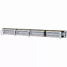 Panel De Parcheo Intellinet Cat6, 24 Puertos, 1u, Montable En Rack, Negro