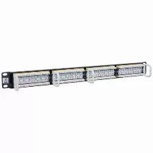 Panel De Parcheo Intellinet Cat6, 24 Puertos, 1u, Montable En Rack, Negro