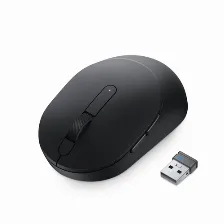 Mouse Dell óptico, 7 Botones, 1600 Dpi, Rf Inalámbrico + Bluetooth, 10 M, Negro