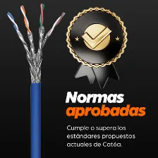 Bobina Intellinet Cat6a, 305 M, F/utp (ftp), Azul