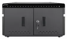 Armario De Carga Manhattan 715959 Gabinete De Manejo De Dispositivos Portátiles, Color Negro, Ubicación Mesa, Soporta 20 Dispositivos, Compatibilidad Con Smartphone, Tableta, Usb Tipo C, Protección...