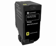 Toner Laser Lexmark / Color Amarillo / Alto Rendimiento / Np: 74c4hy0 / Hasta 12,000 Paginas / Para Modelos Cs725de