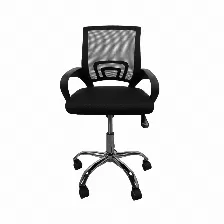 Silla Modamob Modelo Everest, Color Negro, Respaldo De Malla, Reposa Brazos, Piston De Altura, Base Metalica, Granel (sin Caja)