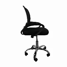 Silla Modamob Modelo Everest, Color Negro, Respaldo De Malla, Reposa Brazos, Piston De Altura, Base Metalica, Granel (sin Caja)