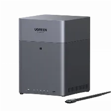 Nas Ugreen Dh4300 Plus, Ugos Pro, Rk3588c, Ram 8gb, Sata, 4 Bahias Soporta 120tb (no Incluye Disco), Acceso Remoto, Gris