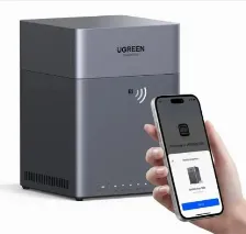 Nas Ugreen Dh4300 Plus, Ugos Pro, Rk3588c, Ram 8gb, Sata, 4 Bahias Soporta 120tb (no Incluye Disco), Acceso Remoto, Gris