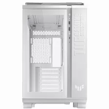 Gabinete Asus Tuf Gaming Gt502/wht/tg,ventana Lateral Y Frontal, Atx, Micro-atx, Blanco