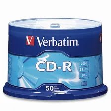 Campana Cd Verbatim 700 Mb, 80 Min, 50 Piezas