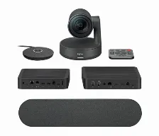 Video Conferencia Logitech 960-001217 Sistema De Video Conferencia De Grupo, 4k Ultra Hd, 4 Micrófonos, Negro
