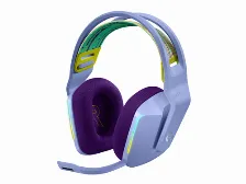 Diadema Gaming Logitech G733, Inalambrica, Iluminacion Rgb Lightsync, Microfono Desmontable, Bateria Recargable, Color Lila