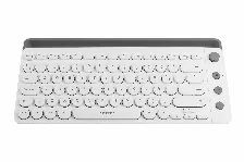 Teclado Inalambrico Acteck Uny Comp Ti685, Bluetooth, Ranura Para Multidispositivo, Color Blanco