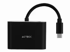 Adaptador Acteck Usb-c A Hdmi/vga Hembra, Negro